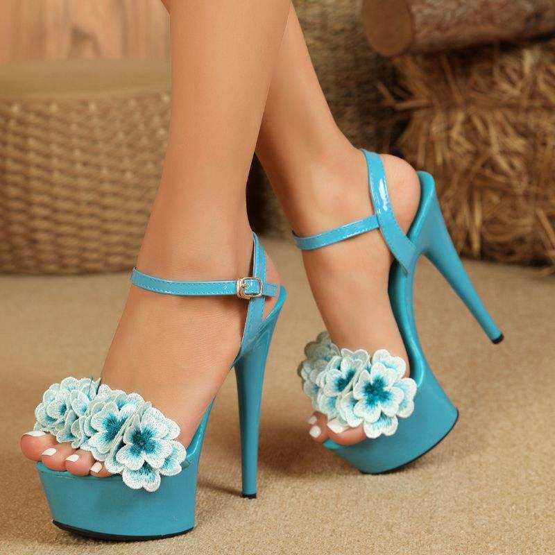 Height Increasing Sapato De Salto Summer New Design Thick Sole 15CM High Chunky Open Toe Platform Heels