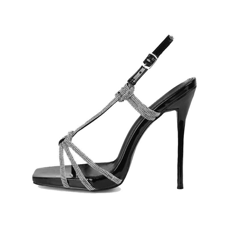 Dropshipping Top Fashion Sandalias Para Dama Female Diamond Sandals Shoes Women 2025 Heels for Ladies