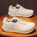 Wide Toe Box Running Shoes for Men Plus Big Size Comfortable Walking Sneakers Leather Athletic Gym Training Footwear