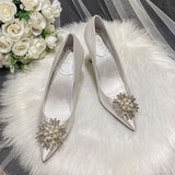 Trendy Shiny Gold Summer Fashion Slipper Open Toe Gold Fashion Heels for Women