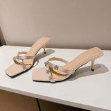 Chaussures-Femm Talon Female Shoes Purple Heels Fashion 2025 Summer Women Slipper Sandals