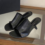 Elegantes Escarpins Talons Haut Altas Open Toe Mules Slides Elegant Slip-On Summer Kitten Low Heel