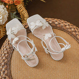 Wanita Summer Sandalias Salto Butterfly New Design Slip on Flat Women's Sandals