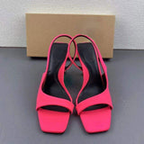 Summer Tacchi New Style Mules Shoes Sexy Thin Stiletto High Heel Slide Sandals for Women and Ladies