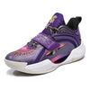 Glow in the Dark Basketball High Top Sneakers with Gum Rubber Sole Breathable Textile Upper Ankle Support Sport Shoes With Strap
