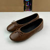 Elegant PU Leather Women Slides Round Toe Flat Ballet Shoes Backless Pumps Modern Office Work Wear Shoes