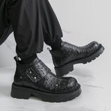 Pointed Toe Ancient Design Good Looking Zip Closure Cowhide Quality Real Leather Ankle Boots for Men