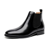Quality Men Leather Chelsea Boots Classic Handmade Premium Cowhide Upper Handsome Ankle Boots Men Dress Shoes
