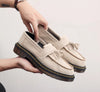 Mens Black Genuine Leather Mules Backless Loafers Round Toe Slip on Slides Casual Dress Shoes Lightweight Fashion Flats