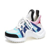 Chaussures Femmes Tendances Hot Pink Shoes Thick Lace Trendy Mujer Sneakers Casual Shoes