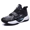 Glow in the Dark Basketball High Top Sneakers with Gum Rubber Sole Breathable Textile Upper Ankle Support Sport Shoes With Strap