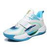 Glow in the Dark Basketball High Top Sneakers with Gum Rubber Sole Breathable Textile Upper Ankle Support Sport Shoes With Strap