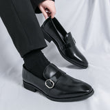 Mens Luxury Shiny Metallic Magenta Patent Leather Loafers Slip on Dress Shoes With Buckle Strap for Wedding Party Prom