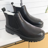 Classic Genuine Leather Chelsea Boots Durable Fashion Black Brown Formal Men Leather Ankle Boots