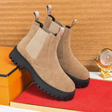 Round Toe Monk Strap Closure Durable Handsome Ankle Men Boots Classic Formal Gentlemen Hot Selling Dress Shoes Other Boots