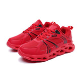 Mens Running Shoes Black Red Yellow Athletic Sneakers Hollow Blade Sole Breathable Mesh Walking Trainers Fashion Sports Footwear