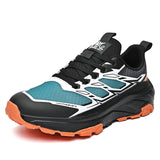 Men Trail Running Shoes Rugged Non Slip Outdoor Adventure Hiking Sneakers Walking Athletic Training Cross Country Sport Trainers