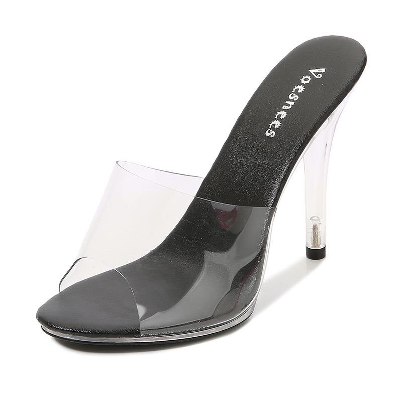 Talon Aiguille Sexy Open Toe Design Trendy Clear Shoes 2024 Ladies Luxury Heels for Women