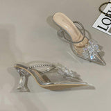 2025 New Stylish Chaussur Talon Haut Femm Summer Silver Rhinestone Shoes Women's Sandals