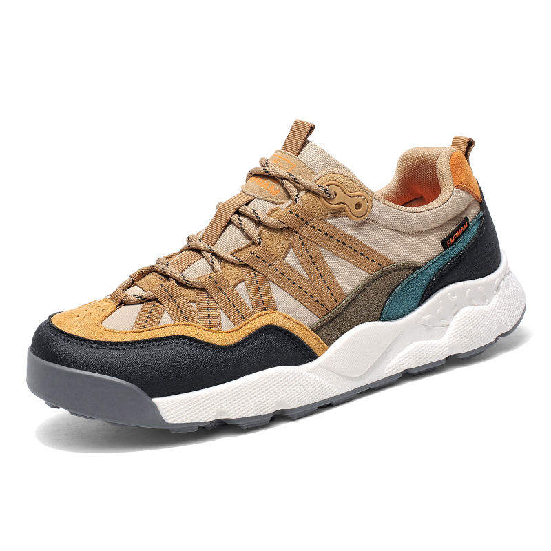 Mens Hiking Shoes Lightweight Trail Running Sneakers Earth Tone Suede Outdoor Walking Footwear Durable Women Camping Trainers