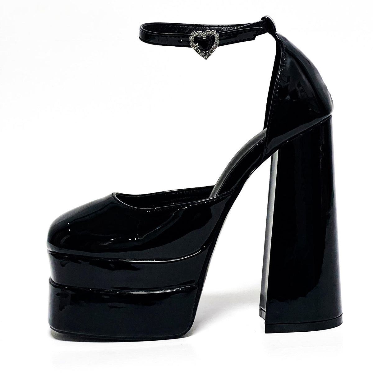 Zapatos Mujer Plataforma Crystal Sexy Stripper Chunky Heel Retro Shoes Platform Heels for Women