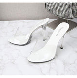 Talon Aiguille Sexy Open Toe Design Trendy Clear Shoes 2024 Ladies Luxury Heels for Women