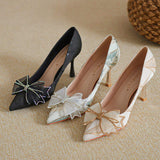 Chaussure Talon Femme Bigtree Shoes Gradient Color Bling Neon Pumps Designer Toe Pointed Fashion Heels for Ladies