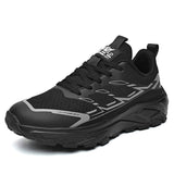 Men Trail Running Shoes Rugged Non Slip Outdoor Adventure Hiking Sneakers Walking Athletic Training Cross Country Sport Trainers