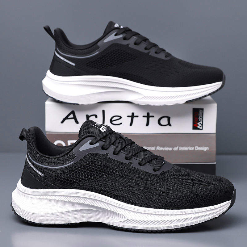 New Ultra Lightweight Breathable Mesh Running Shoes for Men Comfortable Cushioned Athletic Sneakers for Gym Jogging Walking Grey