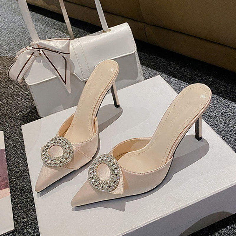 7CM/9CM Latest Slip on Fashion Escarpins Pour Femmes Trending Elegant Women Heels for Ladies