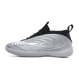 Mens Futuristic Metallic Silver Ripple Wave Basketball Sneakers Ultra Lightweight Sleek High Performance Outdoor Court Shoes