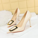 Chaussure Slip on Embroidery Flower Elegant Black Lace 10cm High Pumps Shoes Women Heels for Sexy Ladies
