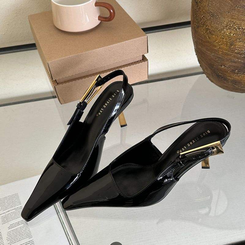 New Sandalias Mujer Tacon Alto Low Trendy Slippers Mules Shoes Heels for Ladies 2024