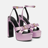 Women's Platform Chunky Heel Sandals Ladies Ultra-High Heel Slippers Fashion, Peep-Toe, Plus Size, Open-Toe Sandals