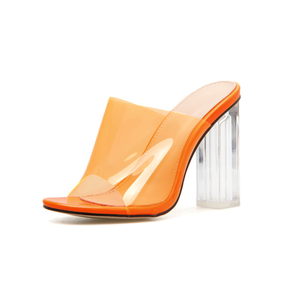 Chaussure Femme Transparente US Sizes Nude Female Clear Perspex 2025 Heels for Women and Ladies