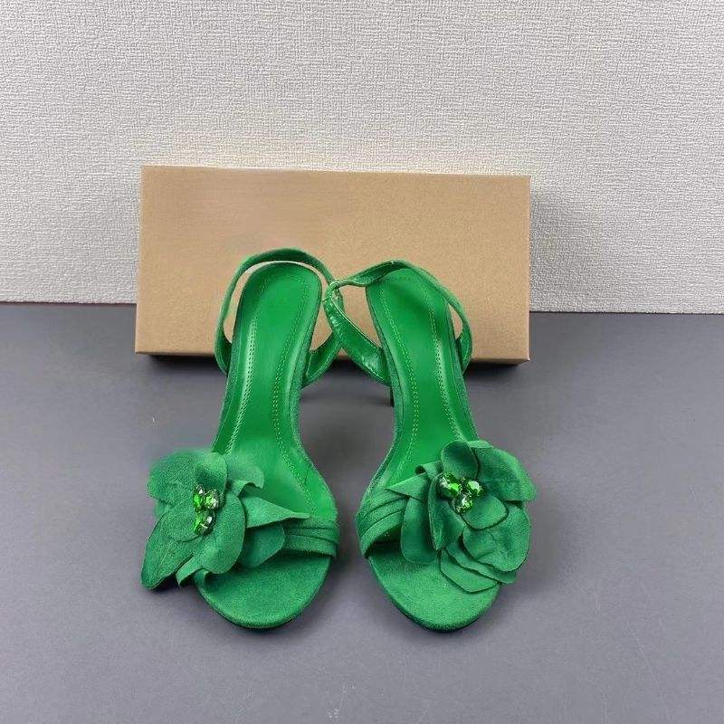 Flower Decorated Style Women Summer Sandals 2024 Ladies Heels for Women