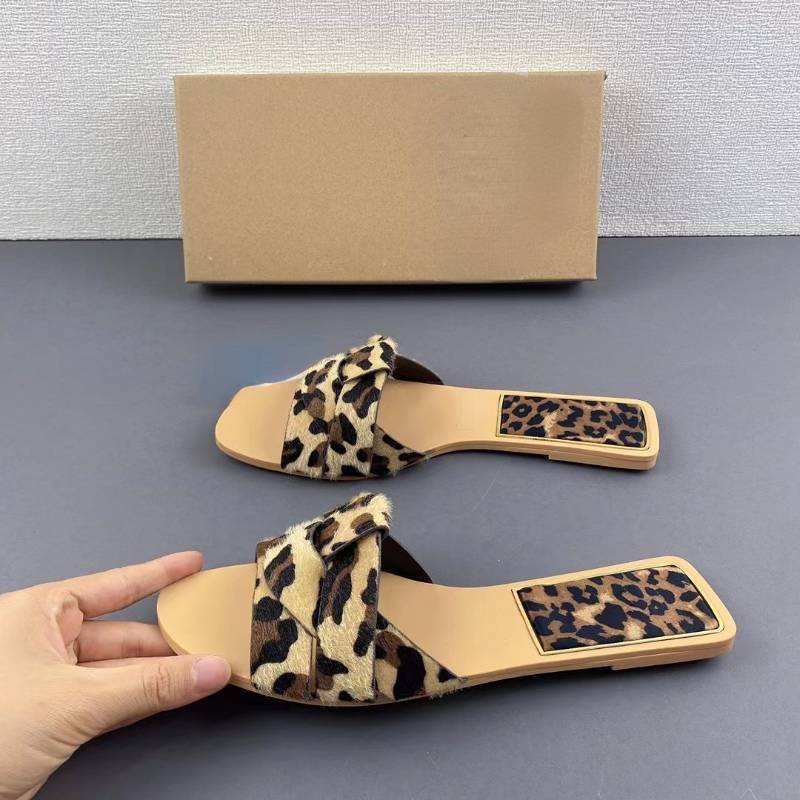 Summer Chaussure Femme Sandale Female Slipper Shoes New Leopard Flat Women's Shoes