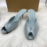 Classic Design Open Toe Middle Heel Sandals Durable Comfort Gold Ladies Summer Heel Sandals Shoes