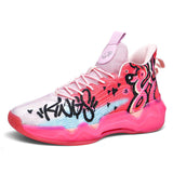 Low MOQ Brand Logo Custom Professional Men Outdoor Sports Sneakers Luminous Mesh Cool High Top Breathable Women Basketball Shoes
