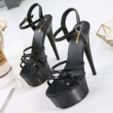 Sandalias Con Plataforma High Quality Open Toe Women Transparent Clear Platform Heels for Sexy Lady