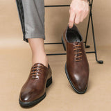 Pointed Toe Fashion Black Brown Dress Shoes Classic Design Hot Selling Lace up Durable Men Red Bottom Shoes