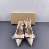 Chaussure Femme Talon Bow New Fashion Slip on Fashion Sexy Mules Shoes Stiletto Heels for Ladies