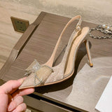 6CM&8CM&10CM Elegant Sexy Closed Pointed Toe Slingback Wedding Pumps Sexy 2025 Trendy Women's Heels