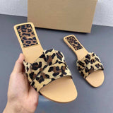 Summer Chaussure Femme Sandale Female Slipper Shoes New Leopard Flat Women's Shoes