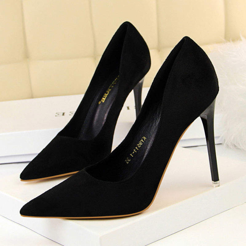 Suede Leather Trendying Factory Custom Pumps High Quality Shoes Women Luxury Heels