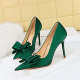Escarpins Femme Big Bow Designer Ladies Sexy Pumps Women High Heels Shoes 2025