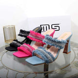 Sandalias Feminina Casual Female Shoes 2024 Fashionable Block Heels for Ladies