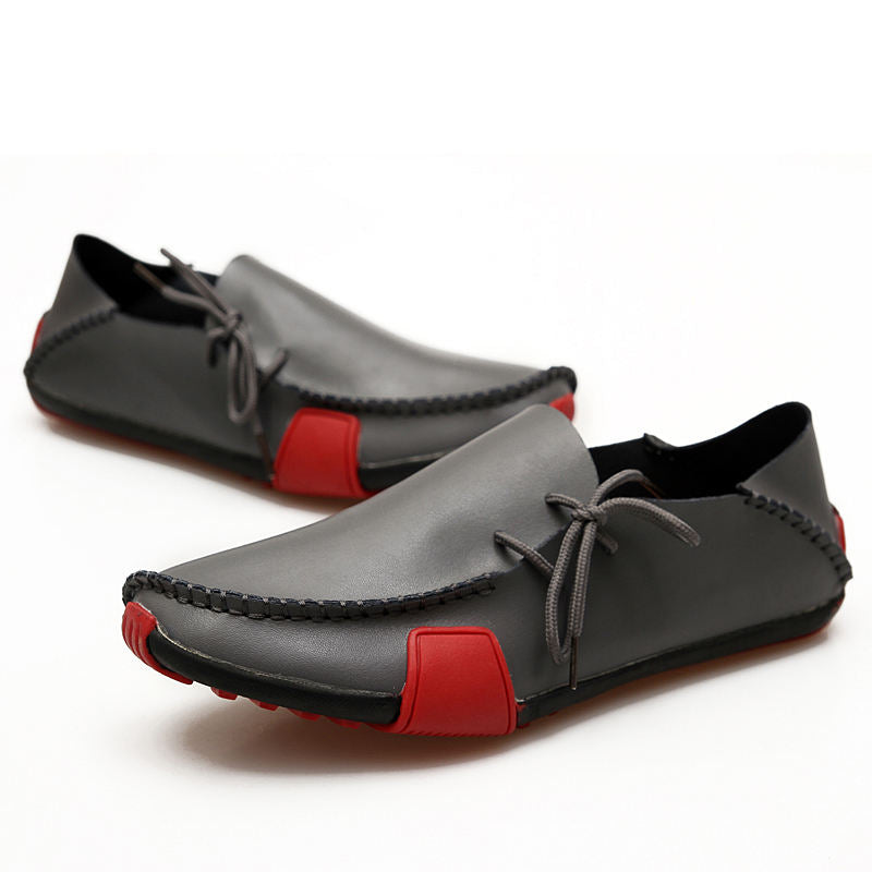 Classic Design Stitch Cowhide Leather Comfortable Lightweight Men Real Leather Moccasin Casual Dress Shoes