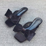 Chaussure Femme Sandales Luxe Slides Bow Fashion Shoes Kitten Heels for Ladies