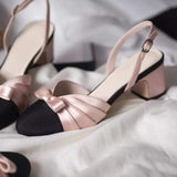 2CM/4.5CM New Arrival Zapatos Mujer Tacon Sandalia Summer Slingback Sexy Pink Heels for Lady